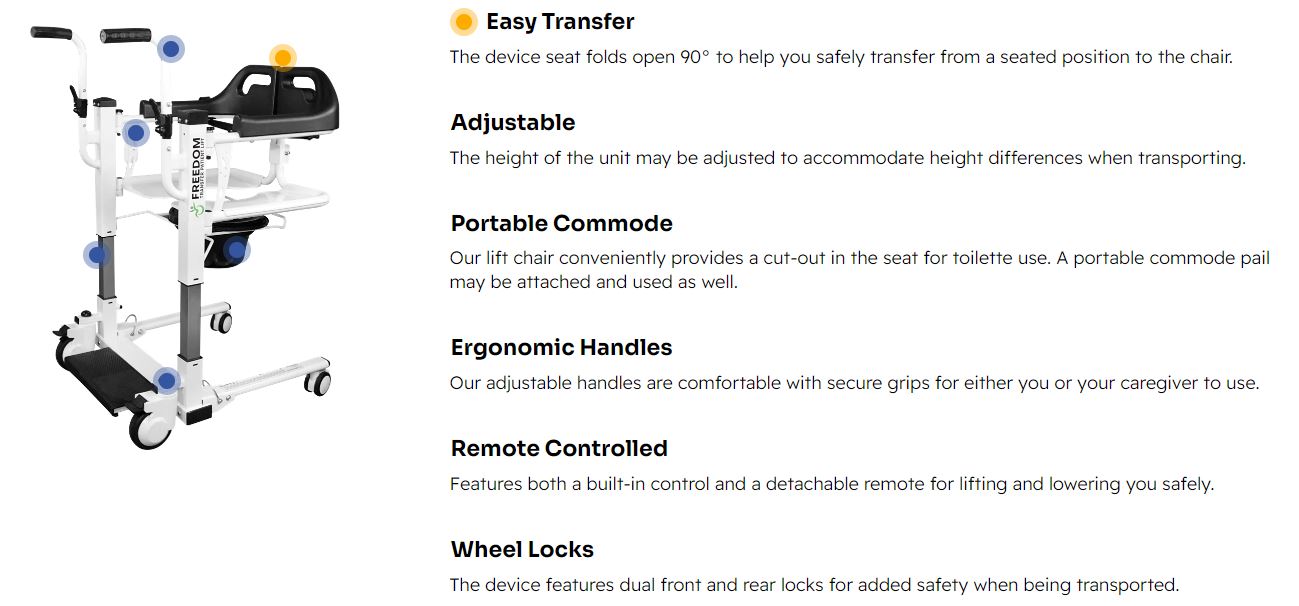 Top Medical Freedom Transfer Patient Lift d2 Top Medical Freedom Transfer Patient Lift d2