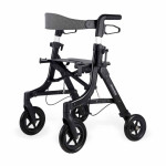 Essential Compact Lightweight Rollator Walker – foldable design, 300 lb capacity, 8 inch wheels