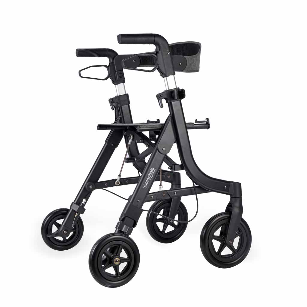 Essential Compact Lightweight Rollator Walker – Foldable