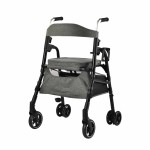 Triumph Essentials Seated Rollator – Lightweight 4-Wheel Rollator with Padded Seat and Adjustable Handles