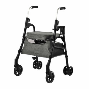 Essential Seated Rollator – Lightweight Foldable Rollator Walker with Seat - Image 2