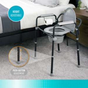 Stander Universal Bedside Commode for Elderly – 3-in-1 Commode, Shower Chair & Toilet Safety Rail 9 Stander Universal Bedside Commode for Elderly – 3-in-1 Commode, Shower Chair & Toilet Safety Rail - Image 2