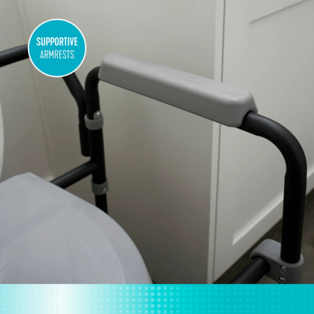 Stander Universal Bedside Commode for Elderly – 3-in-1 Commode, Shower Chair & Toilet Safety Rail 3 Universal Bedside Commode 4 Universal Bedside Commode 4