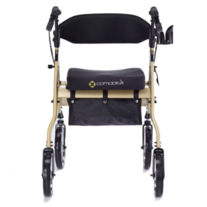 Comodità Uno Heavy Duty Walker with Seat | 4-Wheel Rollator - Image 7