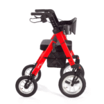 UNO All Terrain Rollator Walker – 12 inch wheels, orthopedic seat, cup holder, cane holder