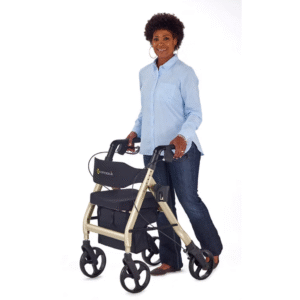 Comodità Prima Special – Walker with 4 Wheels and Seat (Wide Seat Rollator) - Image 4
