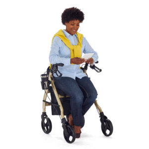 Comodità Prima Special – Walker with 4 Wheels and Seat (Wide Seat Rollator) - Image 5