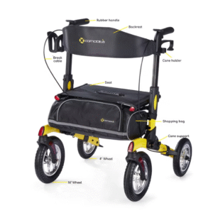 COMODITÀ Tipo Petite All Terrain Rollator – Small Rollator for Petite Elderly Users - Image 4