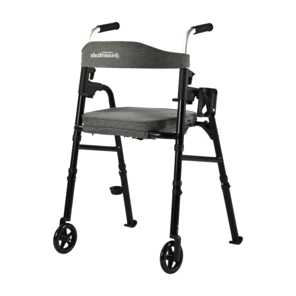 Adult walker with seat lightweight foldable