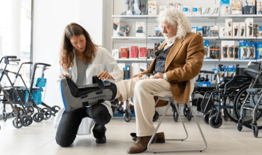 Home medical equipment setup in a safe modern home care environment for seniors in 2026