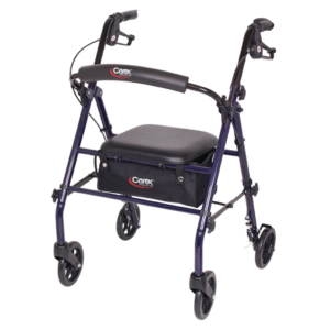 Carex Rollator Wheeled Walker with Seat and Storage for Seniors