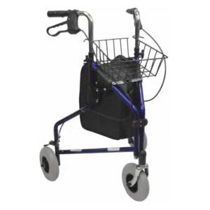 R-3600 3 Wheeled Mobility Walker with Basket, Pouch, and Tray