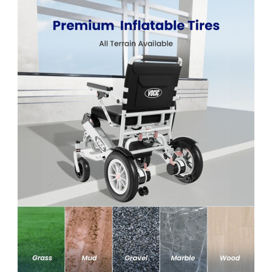 VOCIC V62 Electric Lightweight Folding Wheelchair inflatable tires VOCIC V62 Electric Lightweight Folding Wheelchair inflatable tires
