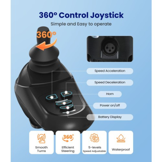 VOCIC V62 Electric Lightweight Folding Wheelchair joystick VOCIC V62 Electric Lightweight Folding Wheelchair joystick