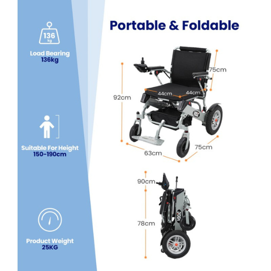 VOCIC V62 Electric Lightweight Folding Wheelchair portable and foldable specs VOCIC V62 Electric Lightweight Folding Wheelchair portable and foldable specs