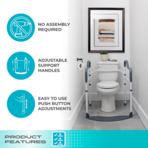Wonder Toilet Safety Rail – Adjustable Toilet Safety Rail for Elderly & Bathroom Safety Support 21 Wonder Toilet Safety Rail – Adjustable Toilet Safety Rail for Elderly & Bathroom Safety Support - Image 10