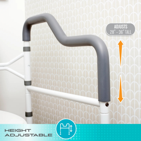 Wonder Toilet Safety Rail – Adjustable Toilet Safety Rail for Elderly & Bathroom Safety Support 4 Wonder Toilet Safety Rail 5 Wonder Toilet Safety Rail 5