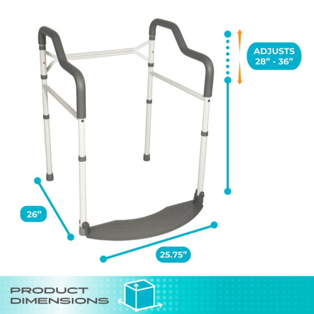 Wonder Toilet Safety Rail – Adjustable Toilet Safety Rail for Elderly & Bathroom Safety Support 3 Wonder Toilet Safety Rail 9 Wonder Toilet Safety Rail 9