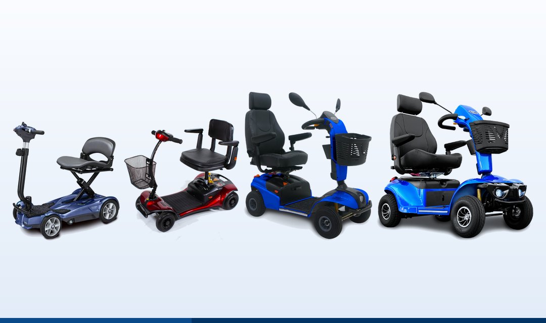 Mobility scooter buying guide: EV Rider folding travel scooter and Shoprider portable, 4 wheel and heavy duty mobility scooters