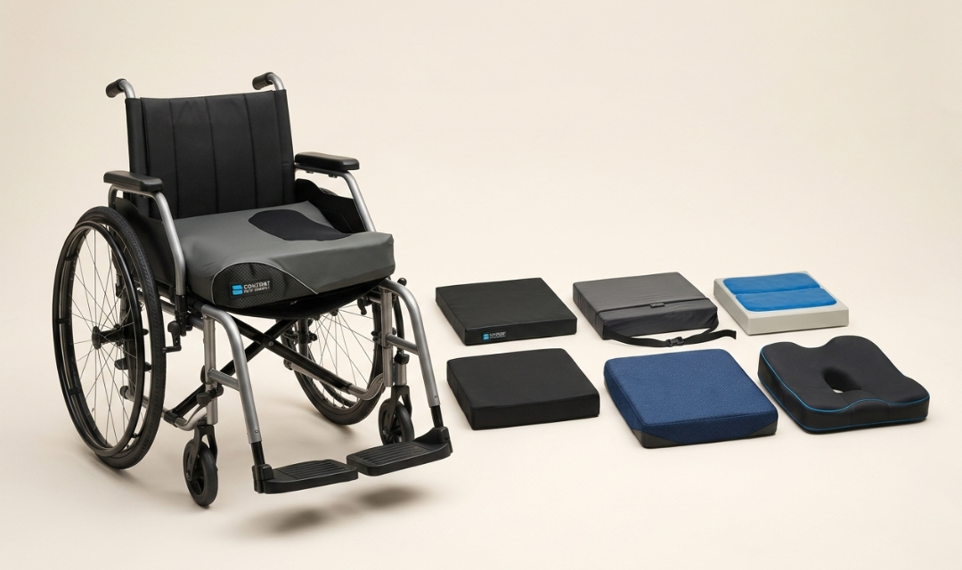 Best wheelchair seat cushion collection with wheelchair and gel, foam, air, anti-thrust, and pressure relief wheelchair cushions