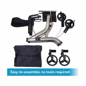 Carex Crosstour Lightweight Rolling Walker With Seat - Image 3