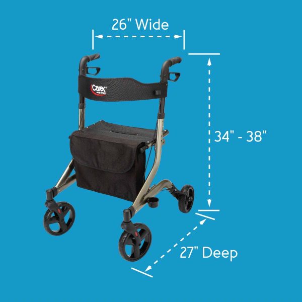 carex crosstour lightweight rolling walker with seat4 carex crosstour lightweight rolling walker with seat4