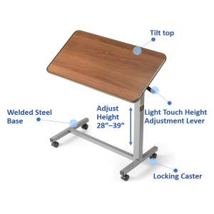 Invacare Tilt Top Overbed Table - Image 3