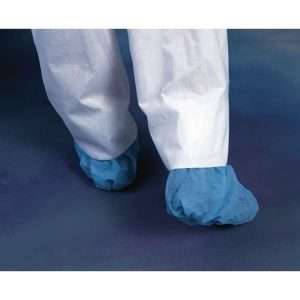 O&M Halyard Shoe Cover X-tra Traction One Size Fits Most Shoe High Nonskid Sole Blue NonSterile - Image 2