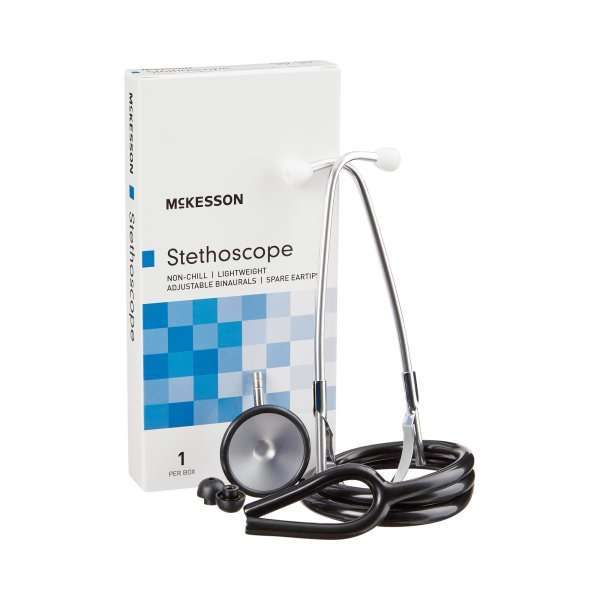 McKesson Classic Stethoscope, Single Head Chestpiece - Black