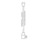 Hoyer lift power cable: Joerns 400-3016 coiled power cable for the Linak control box, from the Joerns HPL402 parts manual drawing
