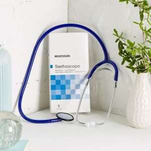 McKesson Classic Stethoscope, Single Head Chestpiece - Royal Blue - Image 2