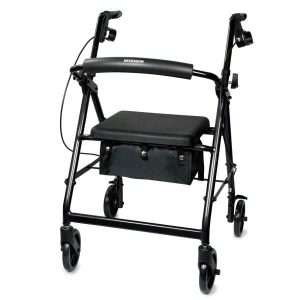 McKesson Lightweight Rollator Walker – Folding Aluminum Frame | Available in Black, Blue, Green, Red, and Silver - Image 6