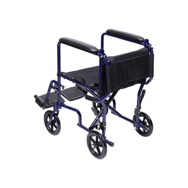 Medacure aluminum transport chair blue detail