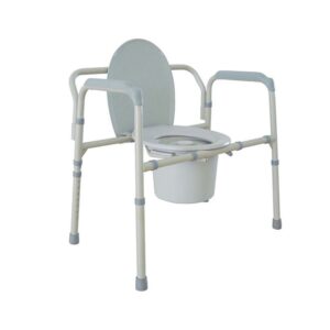Medacure Bariatric Commode CB650 – Heavy Duty Bedside Commode, 24" Between Arms, 12 Qt Front-Loading Pail, 650 lb