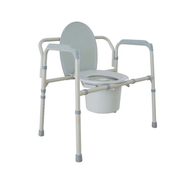 Medacure Bariatric Commode CB650 – Heavy Duty Bedside Commode, 24" Between Arms, 12 Qt Front-Loading Pail, 650 lb