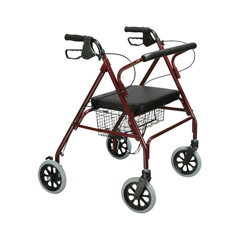 Medacure Bariatric Rollator RB500 – Heavy Duty Rollator Walker with 18" Wide Seat, 8" Wheels and Basket, 500 lb