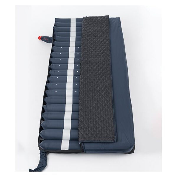 Medacure Comfort Zone air mattress with cover partly removed showing 20 cells