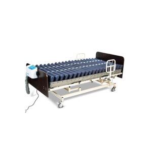 Bariatric alternating pressure mattress: Medacure Comfort Zone 650 on a bariatric hospital bed