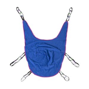 Divided leg Hoyer sling: Medacure divided leg sling with head support, 660 lb
