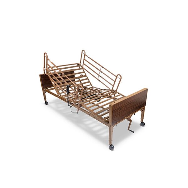 Medacure HCFE36 electric hospital bed for home with full rails