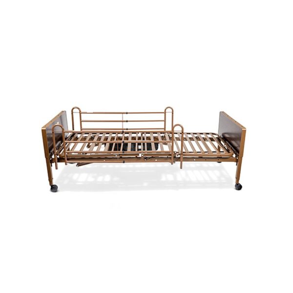 Medacure HCFE36 bed with full rails side view