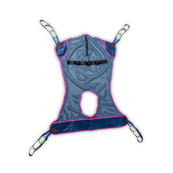 Mesh commode sling: Medacure full body mesh sling with commode opening for Hoyer lift, 660 lb