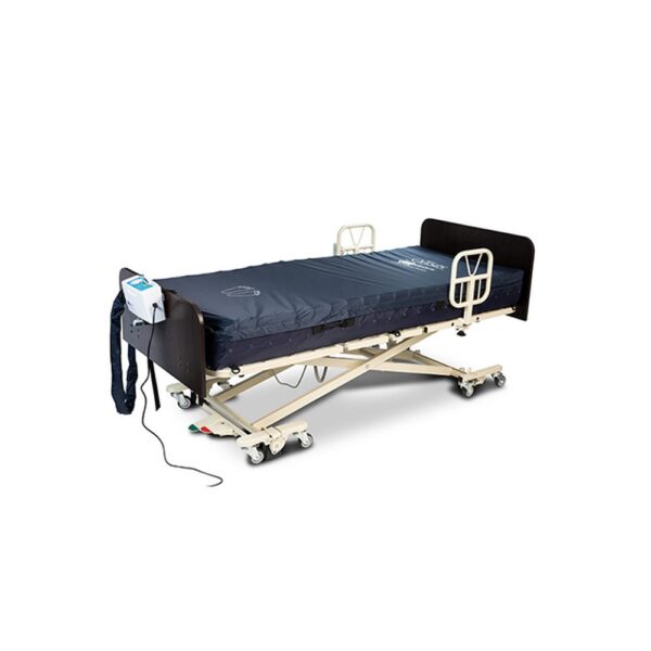Alternating air mattress: Medacure Oasis OA400-M with pump on a hospital bed