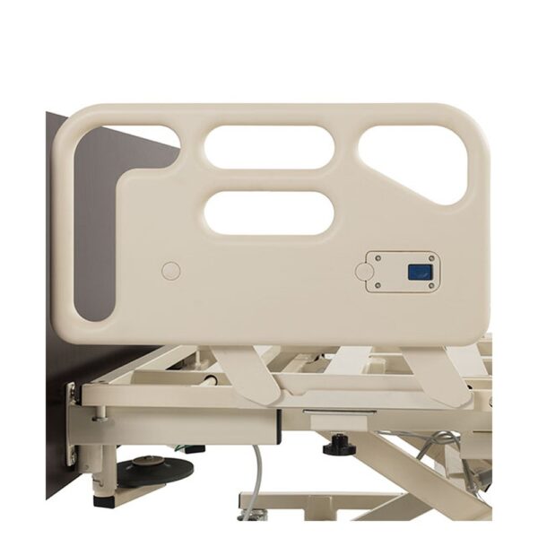 Medacure SoftSecure swing rail on a hospital bed