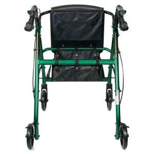 McKesson Lightweight Rollator Walker – Folding Aluminum Frame | Available in Black, Blue, Green, Red, and Silver - Image 9