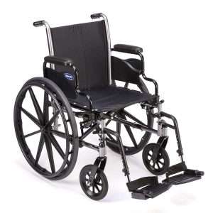 Invacare Swing-Away Footrests, Composite Footplates with Heel Loops - Image 3