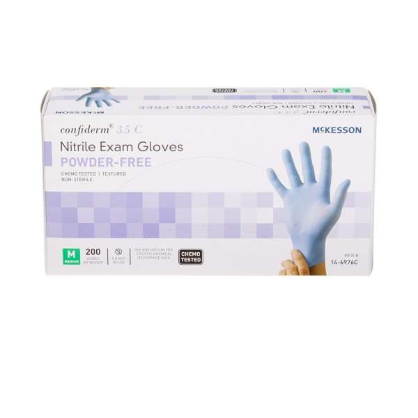 McKesson Exam Glove Confiderm® 3.5C Medium NonSterile Nitrile