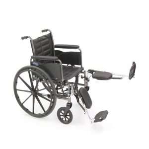 Invacare Swing-Away Elevating Legrests, Aluminum Footplates, and Padded Calf Pads - Image 4