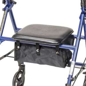 Drive Medical 4 Wheel Rollator Blue Adjustable Height / Folding Steel Frame - Image 7