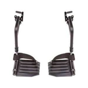 Invacare Swing-Away Footrests Aluminum Footplates with Heel Loops